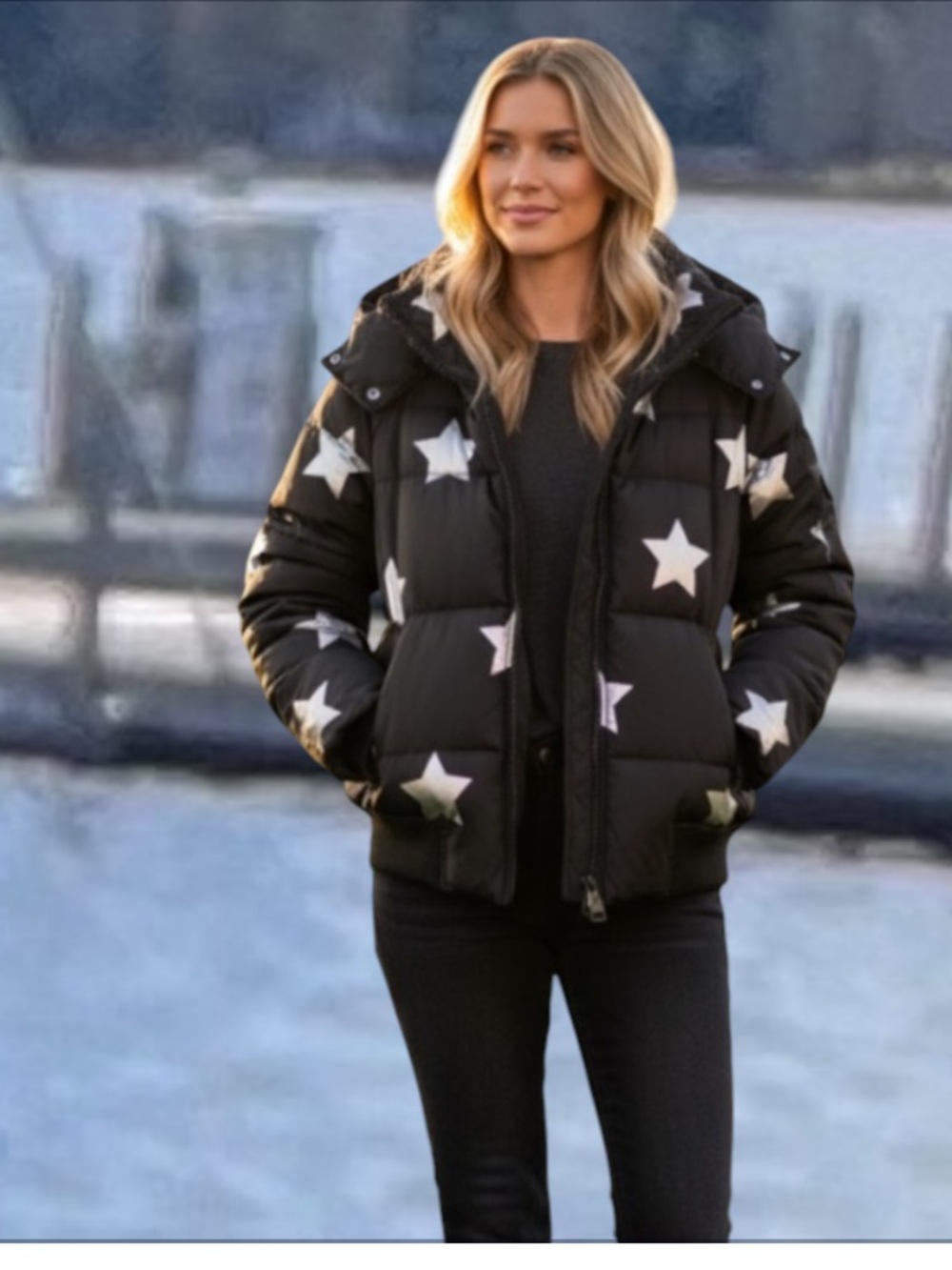 SAM.  Stars Down Puffer Jacket Wind and Waterproof Warm Too
